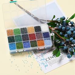 FGB 450G 18 Colors 12/0 Grade A Round Glass Seed Beads&nbsp;SEED-JP0012-01-2mm
