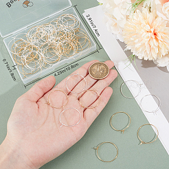 100Pcs 2 Colors 316 Surgical Stainless Steel Wine Glass Charms Rings&nbsp;STAS-BBC0005-95B