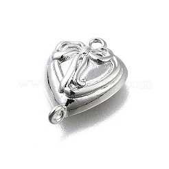 Brass Bowknot Heart Links&nbsp;KK-K400-49P-02