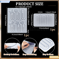 2Pcs 2 Styles Silicone Bookmark Molds&nbsp;DIY-PH0035-08