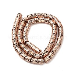 Electroplated Natural Lava Rock Beads Strands&nbsp;G-G984-03R