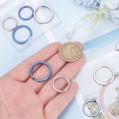 8Pcs 4 Styles Titanium Alloy Split Key Rings&nbsp;FIND-WR0010-05A
