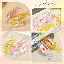 Transparent Plastic Candy Shaped Trinket Storage Boxes&nbsp;CON-SP0001-06C
