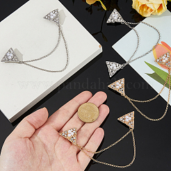 6Pcs 2 Colors Triangle Lapel Pins&nbsp;JEWB-FH0002-55