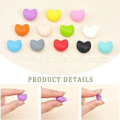 48Pcs 12 Colors Food Grade Eco-Friendly Silicone Focal Beads&nbsp;SIL-CA0001-43