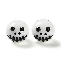 Halloween Themed Baking Paint Glass Beads Strands&nbsp;LAMP-L078-001A