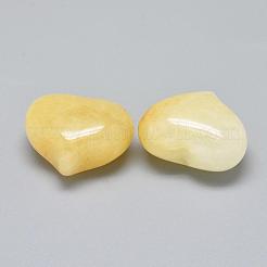 Natural Yellow Aventurine Heart Palm Stone&nbsp;G-F637-11C