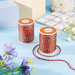 2 Rolls Multi-Color Decorative Nylon Twisted Cord&nbsp;NWIR-TADJ0001-04A