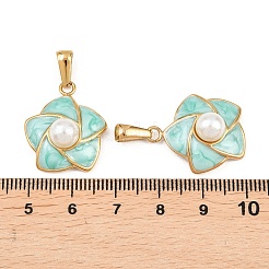304 Stainless Steel Enamel Pendants&nbsp;STAS-P438-13B-G