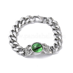 Eye 201/304 Stainless Steel Link Bracelets&nbsp;BJEW-F522-02P-02