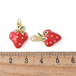Brass Enamel Pendants&nbsp;KK-D336-01G
