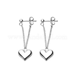 Heart Alloy Dangle Stud Earrings&nbsp;FS-WG2F047-01