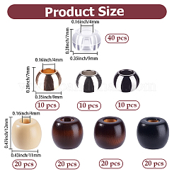 150Pcs 8 Styles Alloy & Wood & Plastic Beads&nbsp;FIND-PA0001-24
