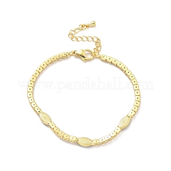 Enamel Horse Eye Link Bracelet with Clear Cubic Zirconia Tennis Chains&nbsp;BJEW-G650-02G