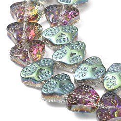 Transparent Electroplate Glass Beads Strands&nbsp;EGLA-F158-HP02-A