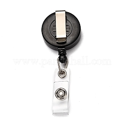 Flat Round ABS Plastic Badge Reel&nbsp;AJEW-I053-37J