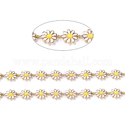 Golden Brass Enamel Link Chain&nbsp;CHC-H103-06B-G