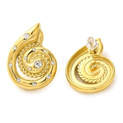 Snail 304 Stainless Steel Stud Earrings&nbsp;EJEW-D104-02G-01