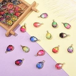 5Pcs Transparent Glass Charms&nbsp;GLAA-YW0004-57A