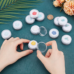 Column Plastic Loose Diamond Storage Screw Top Foam Gem Jars&nbsp;CON-HY0001-04A