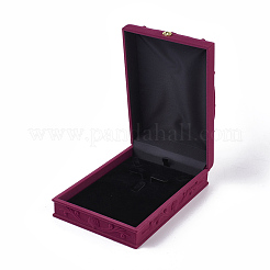 Rose Flower Pattern Velvet Jewelry Set Boxes&nbsp;VBOX-O003-02