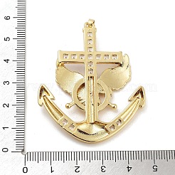 Rack Plating Brass Micro Pave Clear Cubic Zirconia Pendants&nbsp;KK-Z064-08G