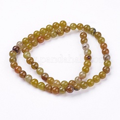 Natural Crackle Agate Stone Bead Strands&nbsp;G-R193-16-6mm