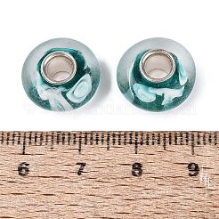 Handmade Lampwork & Brass Core European Beads&nbsp;LAMP-N044-03S-01