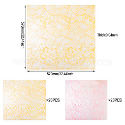 40Pcs 2 Colors Waterproof Paper Flower Wrapping Paper&nbsp;AJEW-TA0003-27