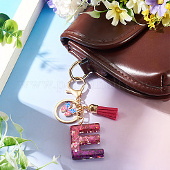 Alloy Resin Butterfly Keychains&nbsp;KEYC-TADJ0002-02G-E