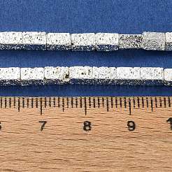 Electroplated Natural Lava Rock Beads Strands&nbsp;G-I360-K02-04