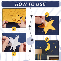 Star Acrylic Mirror Wall Stickers&nbsp;DIY-PH0017-37A