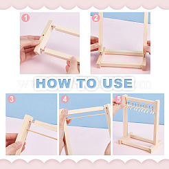 AHADEMAKER 1 Set Wood Doll Garment Rack Sets&nbsp;DJEW-GA0001-37