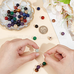 50Pcs Mixed Gemstone European Beads&nbsp;G-OC0005-55