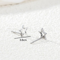 201 Stainless Steel Hollow Star Stud Earrings&nbsp;EH5151