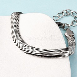 304 Stainless Steel Herringbone Chains Bracelets for Women&nbsp;BJEW-P361-01P