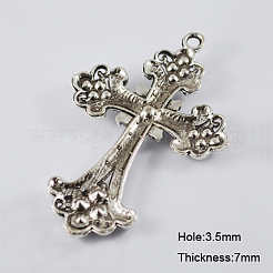 Alloy Rhinestone Cross Big Pendants&nbsp;LS-ALRI-1475-P-NR