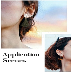 30Pcs 5 Styles 304 Stainless Steel Stud Earring Findings&nbsp;STAS-YW0001-87