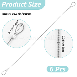 6Pcs 304 Stainless Steel Wire Rope for Sports Training Equipment&nbsp;STAS-GF0001-21