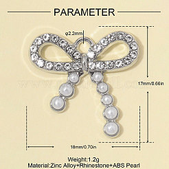 Zinc Alloy with Crystal Rhinestone & ABS Plastic Imitation Pearl Pendants&nbsp;RB-OY001-93P