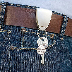 4Pcs 4 Styles 201 Stainless Steel Pendant Keychains&nbsp;KEYC-SP0001-42