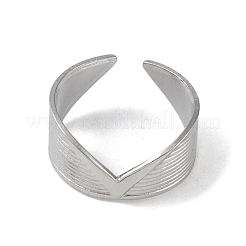 Non-Tarnish Stainless Steel V Shaped Cuff Rings&nbsp;RJEW-L114-01P