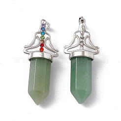 Natural Green Aventurine Big Pointed Pendants&nbsp;G-I342-01P-06