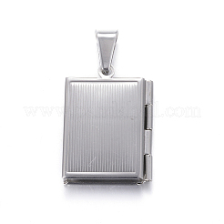 Tarnish Resistant 316 Stainless Steel Locket Pendants&nbsp;STAS-N0016-06P