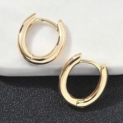 Oval Brass Hoop Earrings&nbsp;EJEW-D320-09G