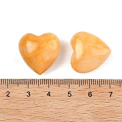 Natural Topaz Jade Heart Palm Stones&nbsp;G-P609-A04-01