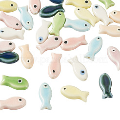 32Pcs 8 Colors Handmade Porcelain Beads&nbsp;FIND-TA0011-01