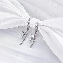 Cross Huggie Hoop Earrings Gold Plated Minimalist Cross Charm Dangle Drop Earrings Jewelry Gift for Women Men&nbsp;JE1075A