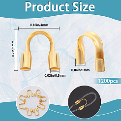 1200Pcs Brass Wire Guardian and Protectors&nbsp;KK-SP0001-98G