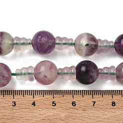 Natural Fluorite 3-Hole Guru Beads Strands&nbsp;G-H064-E10-01